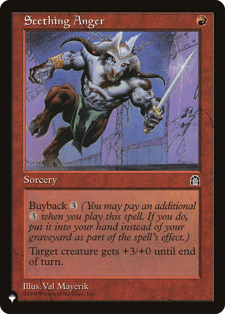 Image of Seething Anger (LIST-STH-96) - The List