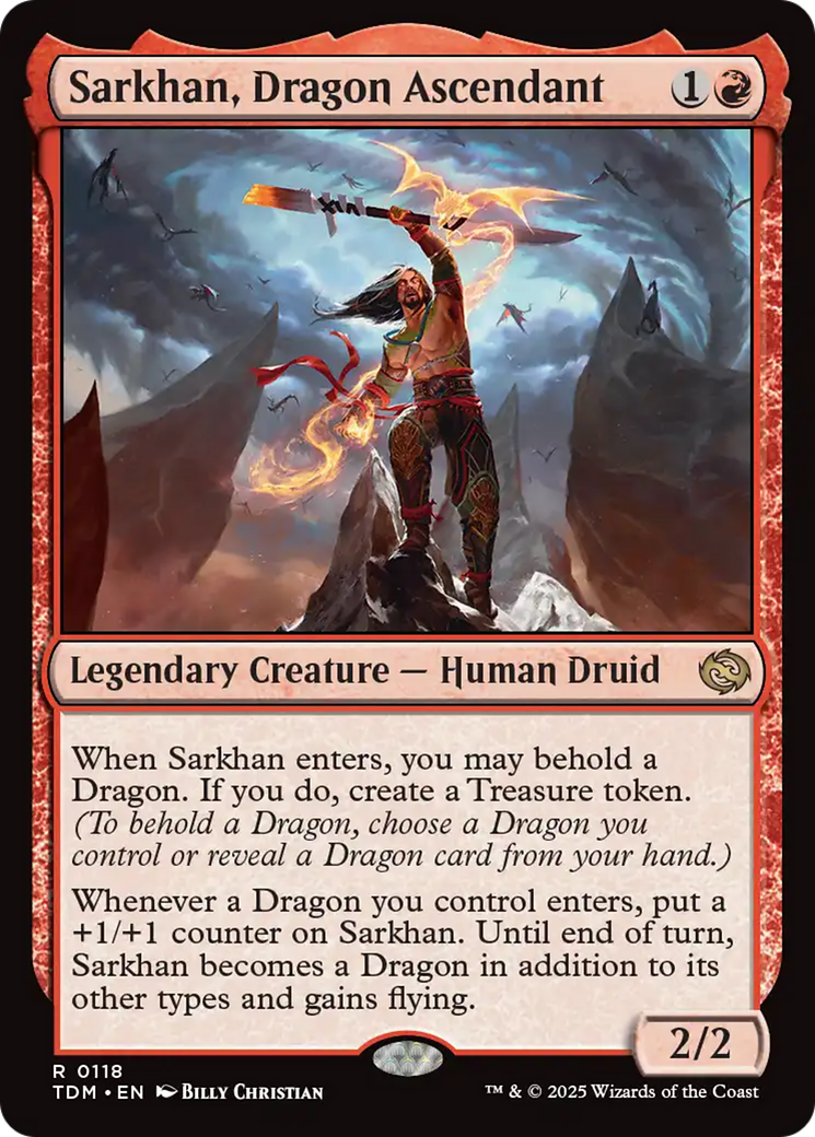 Image of Sarkhan, Dragon Ascendant (TDM-118) - Tarkir: Dragonstorm