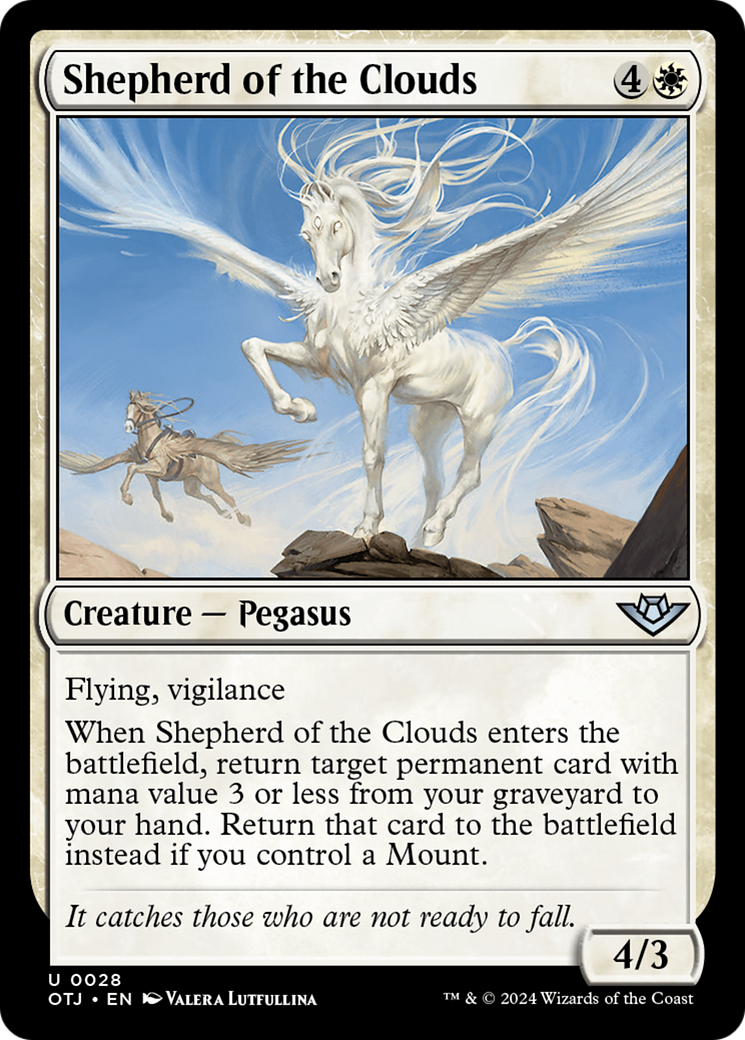 Image of Shepherd of the Clouds (OTJ-028) - Outlaws of Thunder Junction Foil