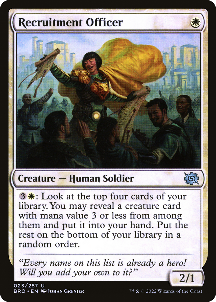 Image of Recruitment Officer (BRO-023) - The Brothers' War Foil