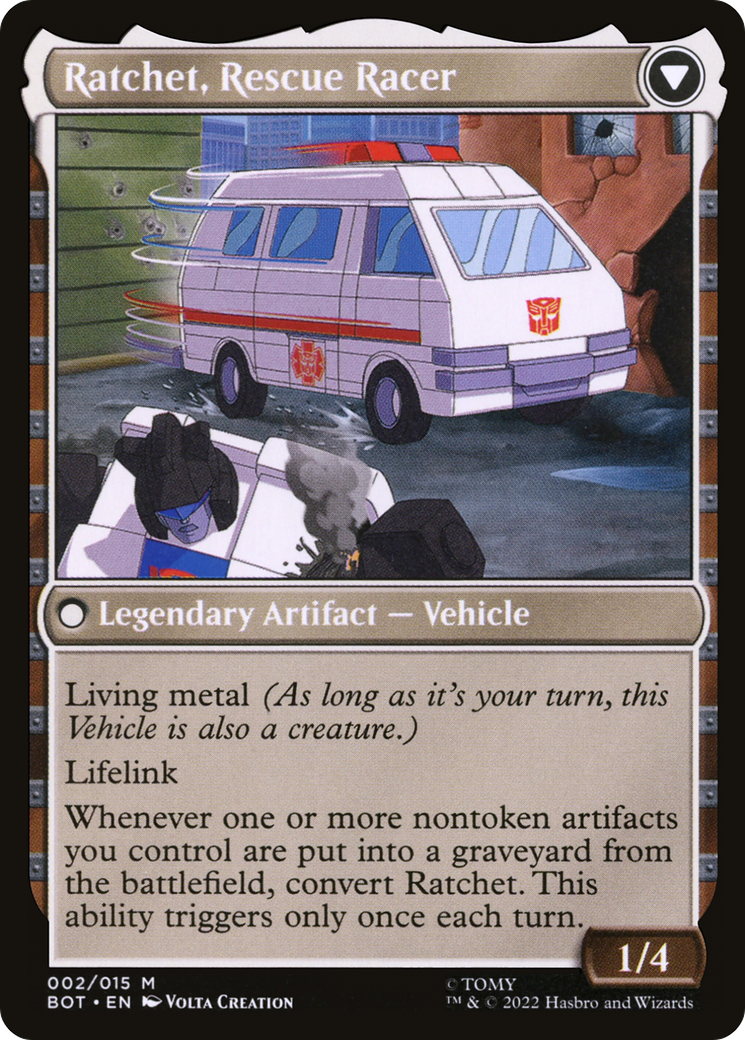 Image of Ratchet, Field Medic (BOT-002) - Transformers: (convertdfc) Foil