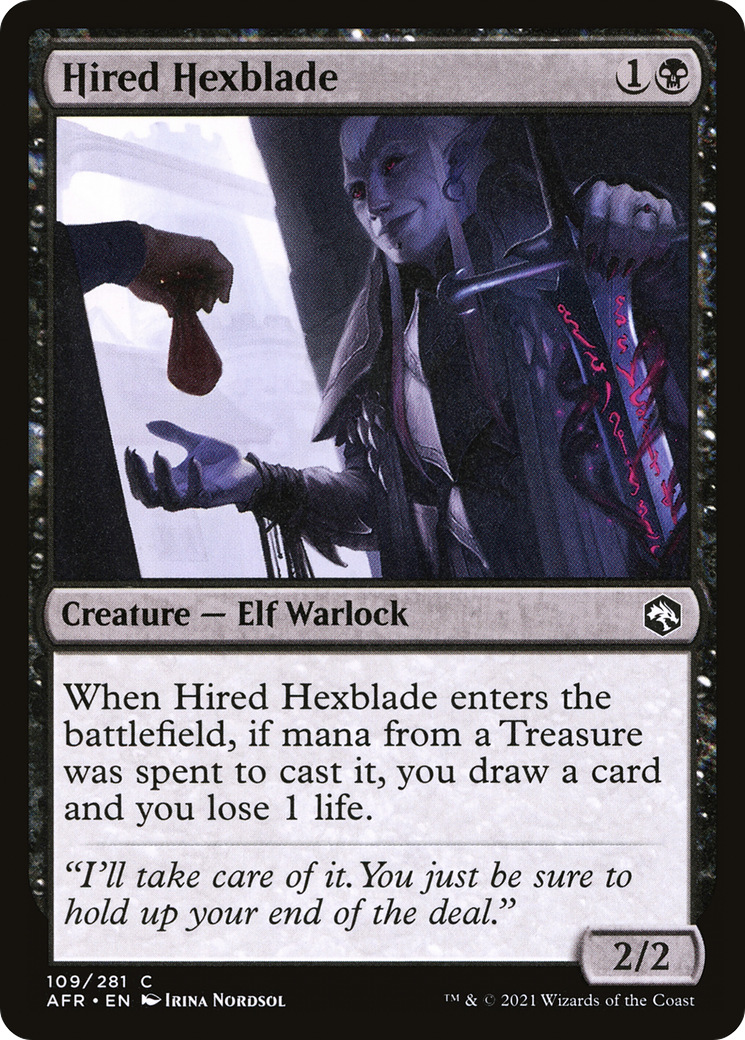 Image of Hired Hexblade (AFR-109) - Adventures in the Forgotten Realms Foil