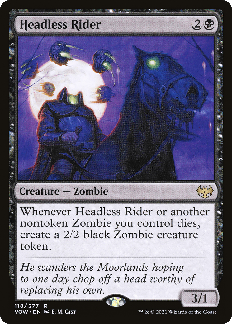Image of Headless Rider (VOW-118) - Innistrad: Crimson Vow Foil