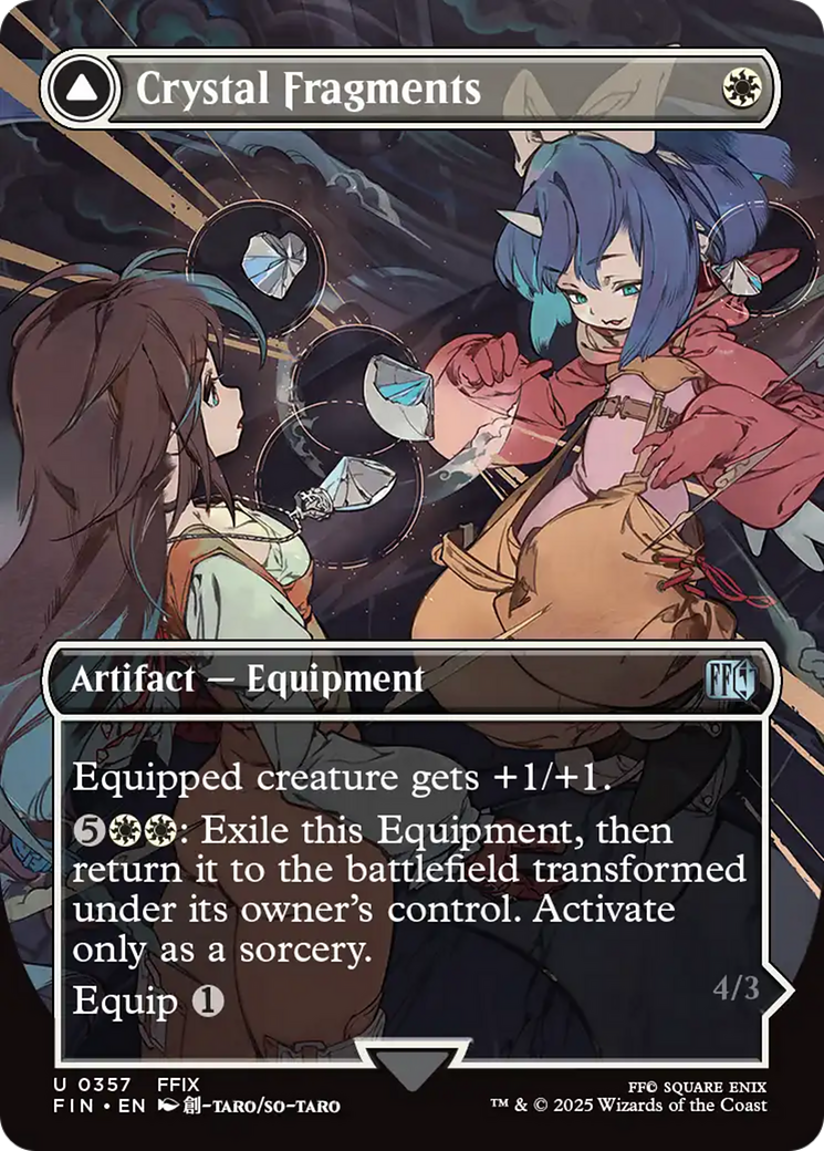 Image of Crystal Fragments (Borderless) (FIN-357) - FINAL FANTASY: (enchantment) (Borderless) Foil