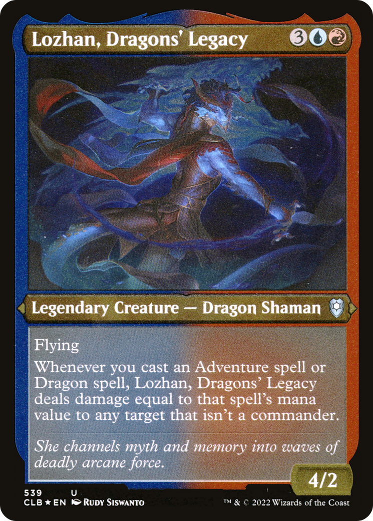 Image of Lozhan, Dragons' Legacy (CLB-539) - Commander Legends: Battle for Baldur's Gate Etched Foil