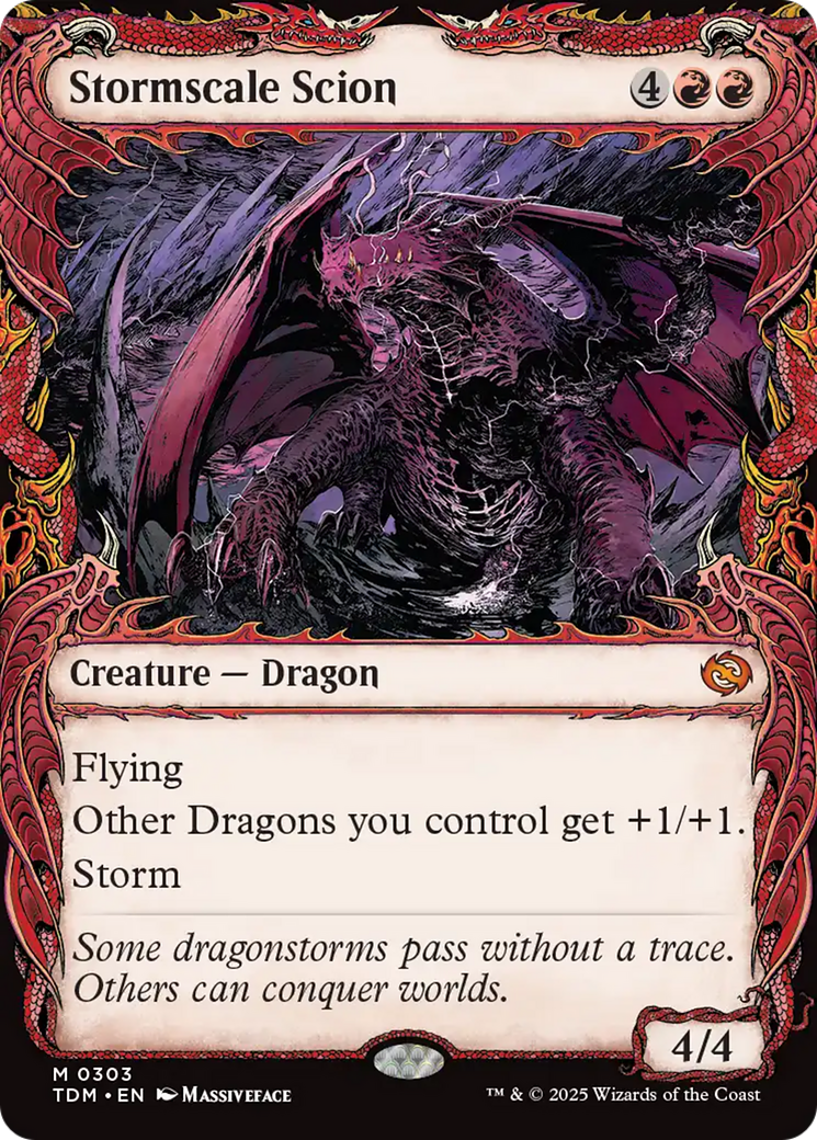 Image of Stormscale Scion (Showcase) (TDM-303) - Tarkir: Dragonstorm: (Showcase) Foil