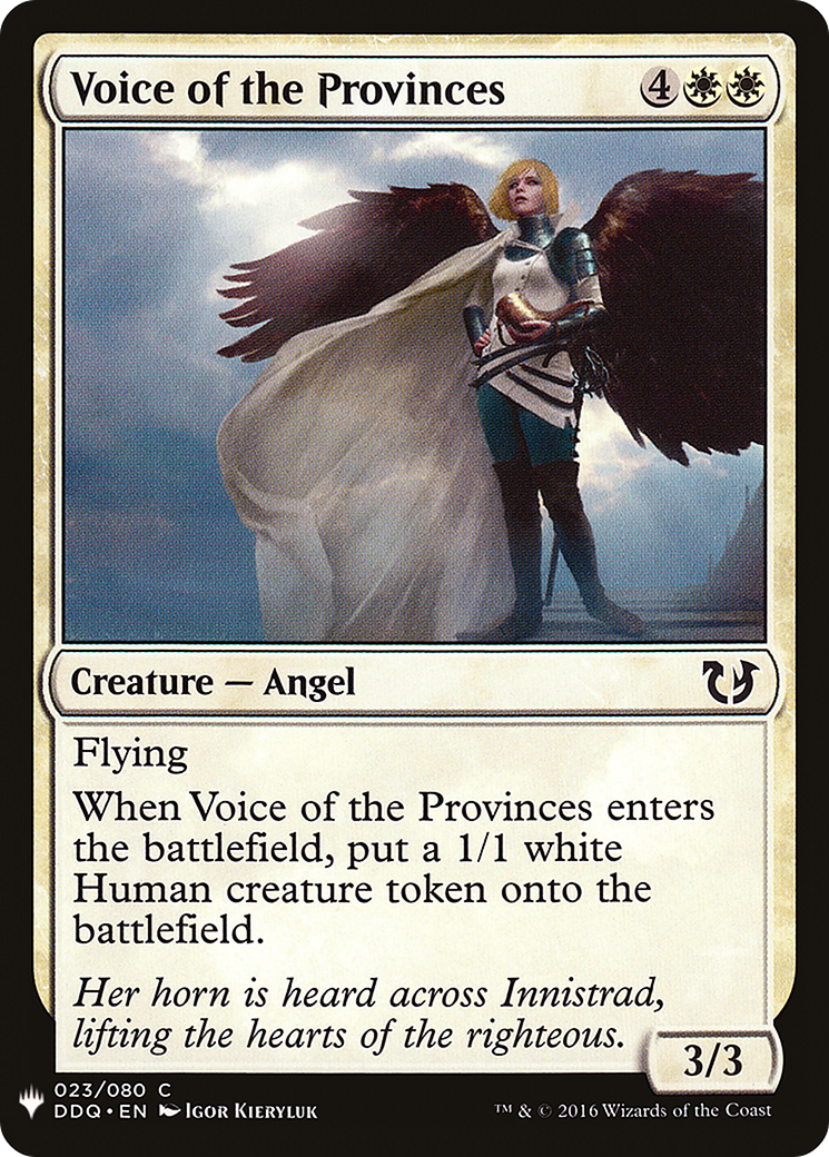 Image of Voice of the Provinces (LIST-DDQ-23) - The List