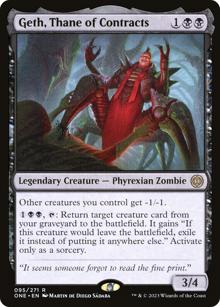 Image of Geth, Thane of Contracts (ONE-095) - Phyrexia: All Will Be One