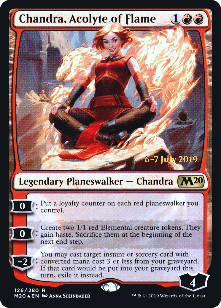 Image of Chandra, Acolyte of Flame (PRE-126S) - Core Set 2020 Promos Foil