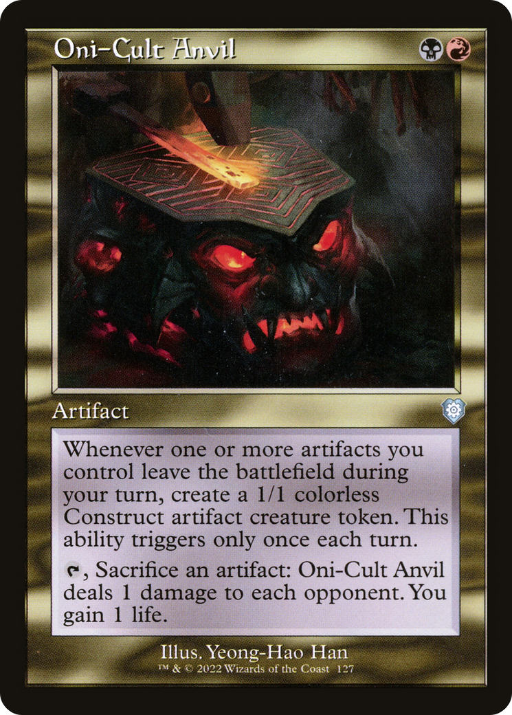 Image of Oni-Cult Anvil (Retro Frame) (BRC-127) - The Brothers' War Commander