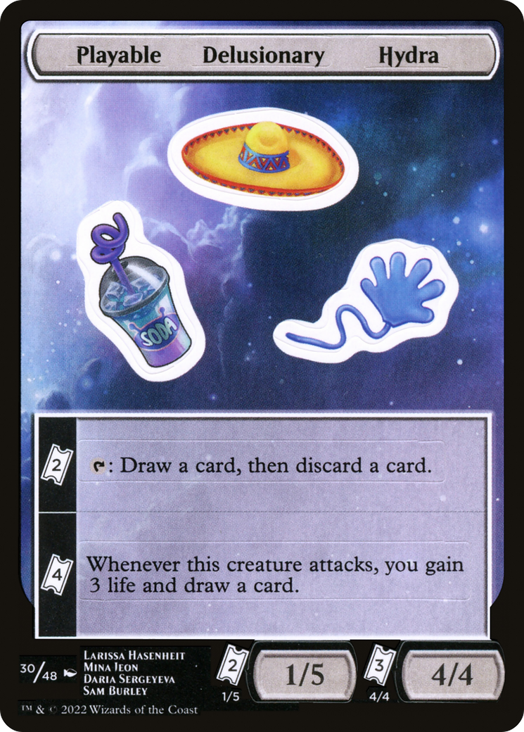 Image of Playable Delusionary Hydra (UNF-030) - Unfinity Sticker Sheets
