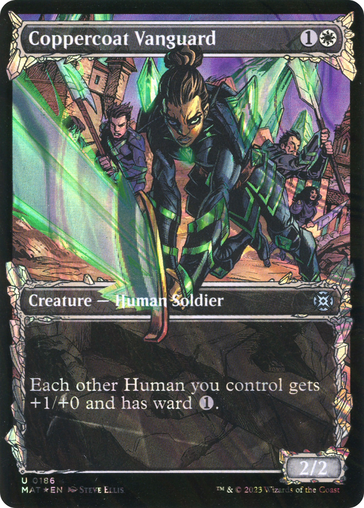 Image of Coppercoat Vanguard (Halo Foil) (MAT-186) - March of the Machine: The Aftermath: (Showcase) Foil