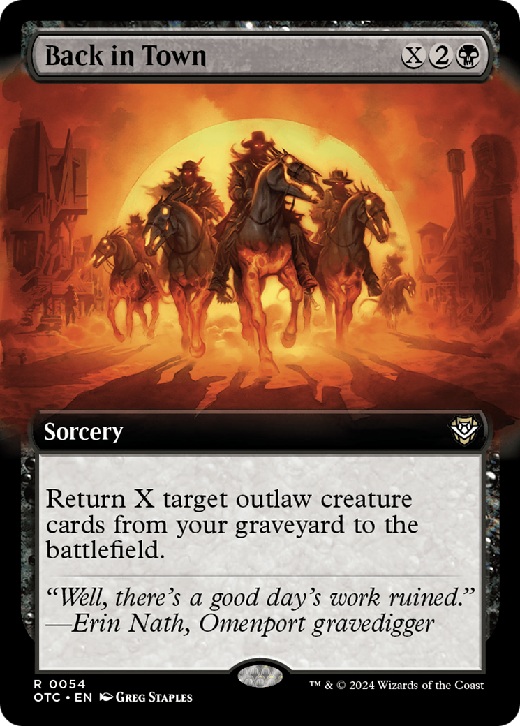 Image of Back in Town (Extended Art) (OTC-054) - Outlaws of Thunder Junction Commander: (Extended Art)