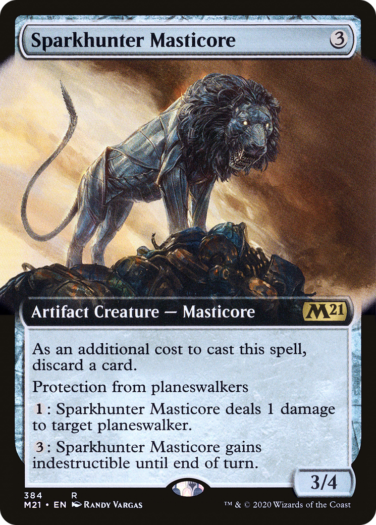 Image of Sparkhunter Masticore (Extended Art) (M21-384) - Core Set 2021: (Extended Art) Foil