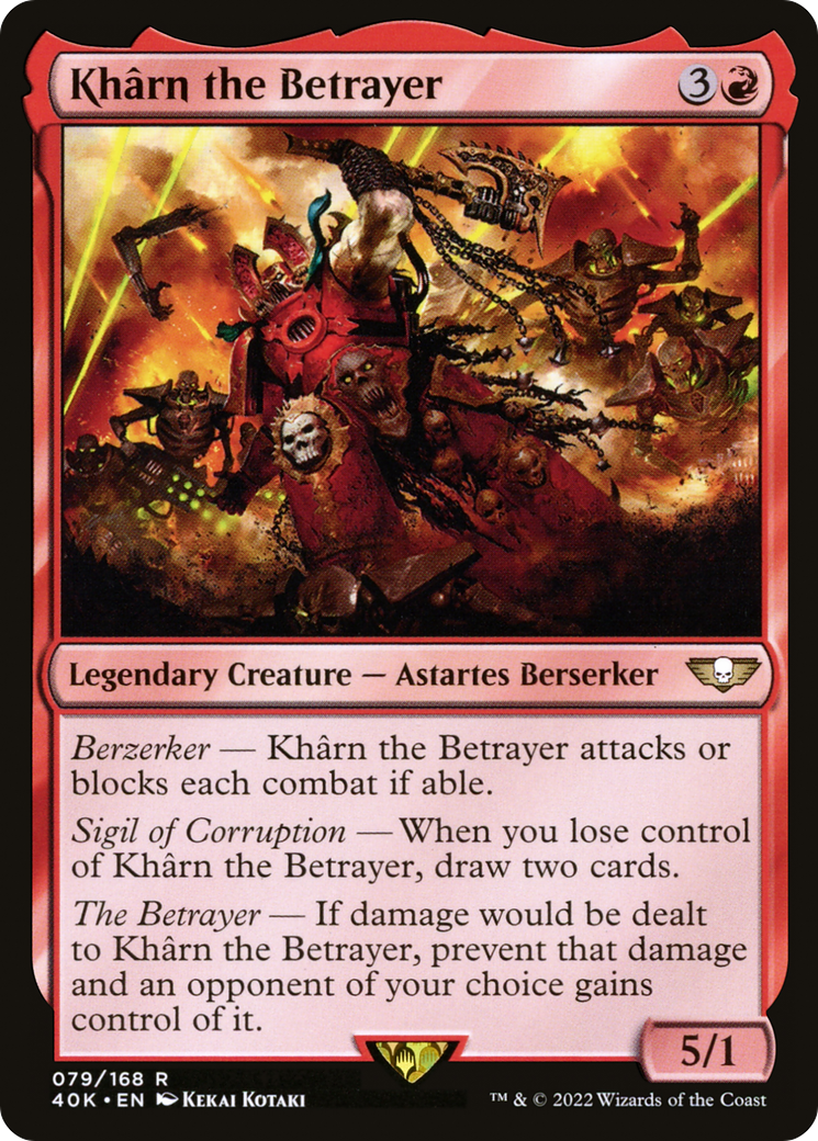 Image of Kharn the Betrayer (40K-079) - Warhammer 40,000 Commander