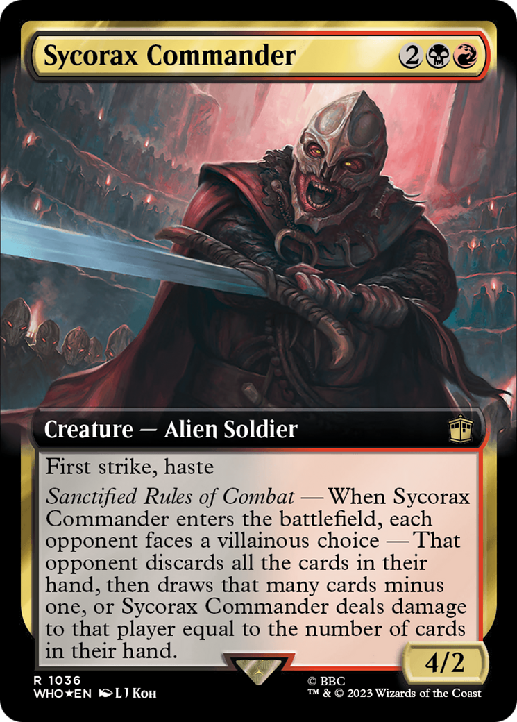 Image of Sycorax Commander (Extended Art) (Surge Foil) (WHO-1036) - Doctor Who: (Extended Art) Foil