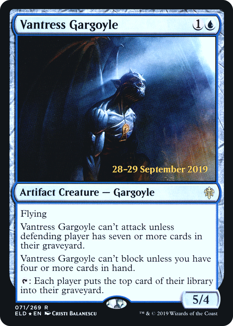 Image of Vantress Gargoyle (PRE-71S) - Throne of Eldraine Promos Foil