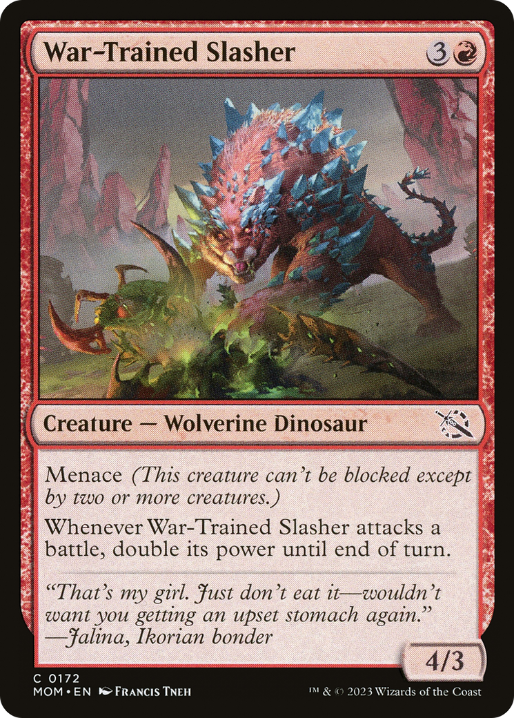 Image of War-Trained Slasher (MOM-172) - March of the Machine Foil