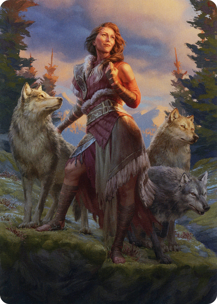 Image of Arlinn, the Pack's Hope // Arlinn, the Pack's Hope (AMID-001) - Midnight Hunt Art Series (Borderless)