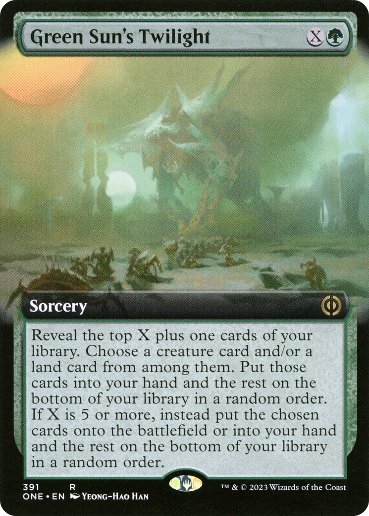 Image of Green Sun's Twilight (Extended Art) (ONE-391) - Phyrexia: All Will Be One: (Extended Art)