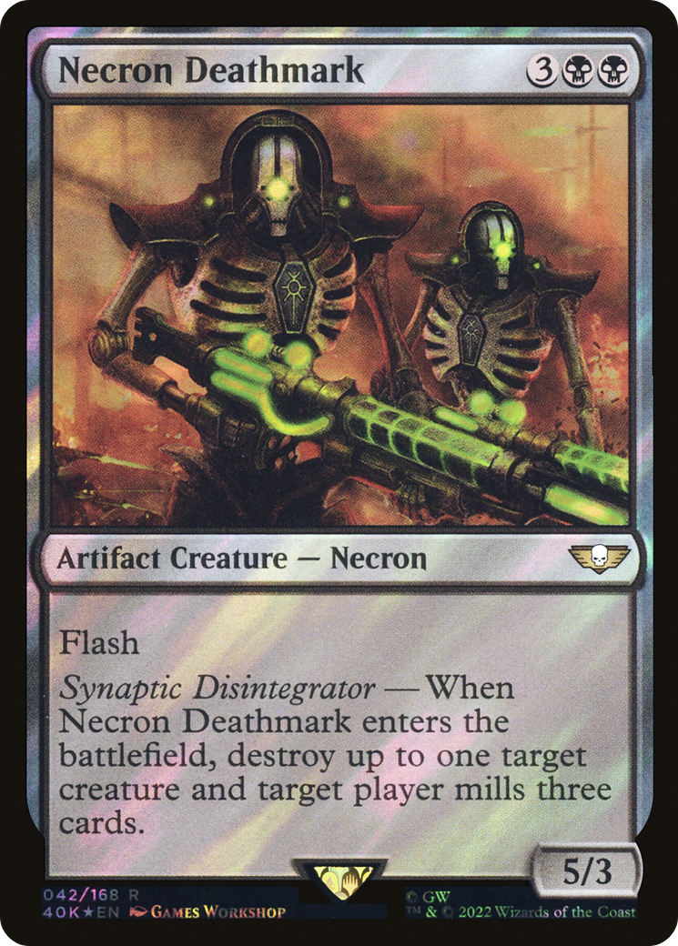 Image of Necron Deathmark (Surge Foil) (40K-042) - Warhammer 40,000 Commander Foil