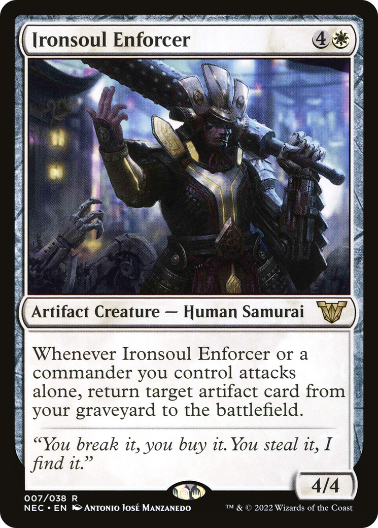 Image of Ironsoul Enforcer (NEC-007) - Neon Dynasty Commander