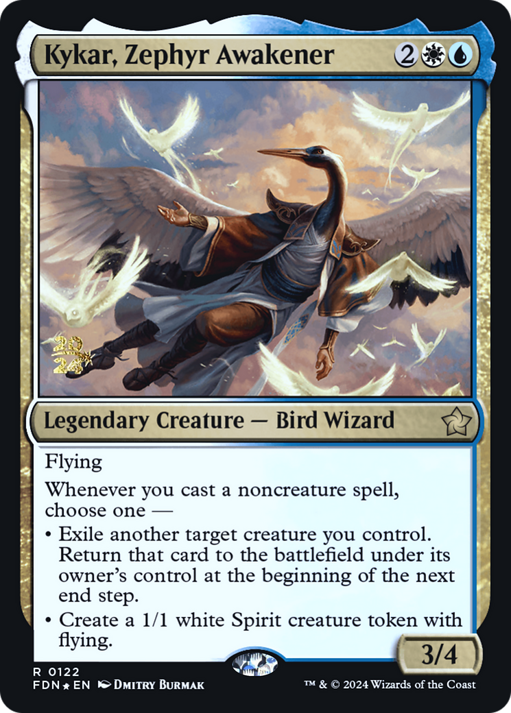 Image of Kykar, Zephyr Awakener (PRE-122) - Foundations Promos Foil