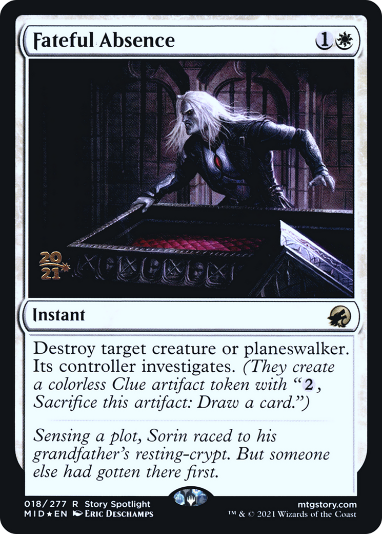 Image of Fateful Absence (PRE-018) - Innistrad: Midnight Hunt Promos Foil