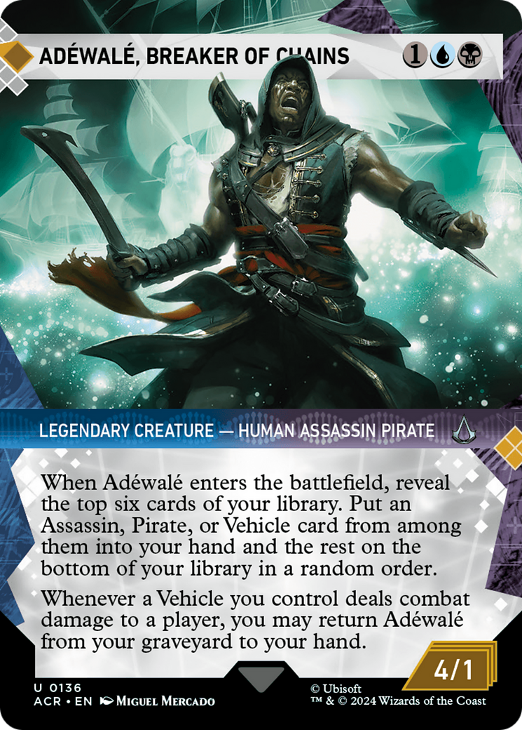 Image of Adewale, Breaker of Chains (Showcase) (ACR-136) - Assassin's Creed: (Showcase) (Borderless)