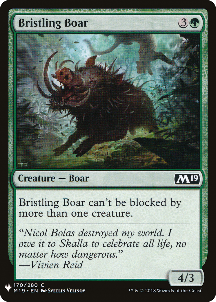 Image of Bristling Boar (LIST-M19-170) - The List