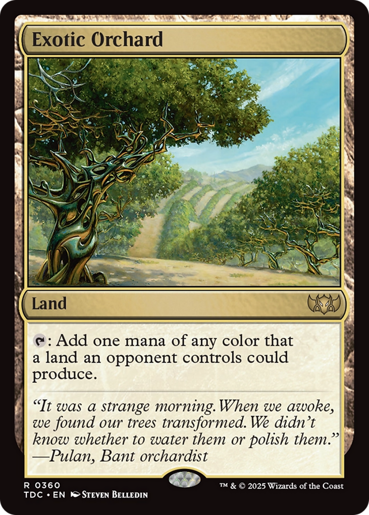 Image of Exotic Orchard (TDC-360) - Commander: Tarkir: Dragonstorm