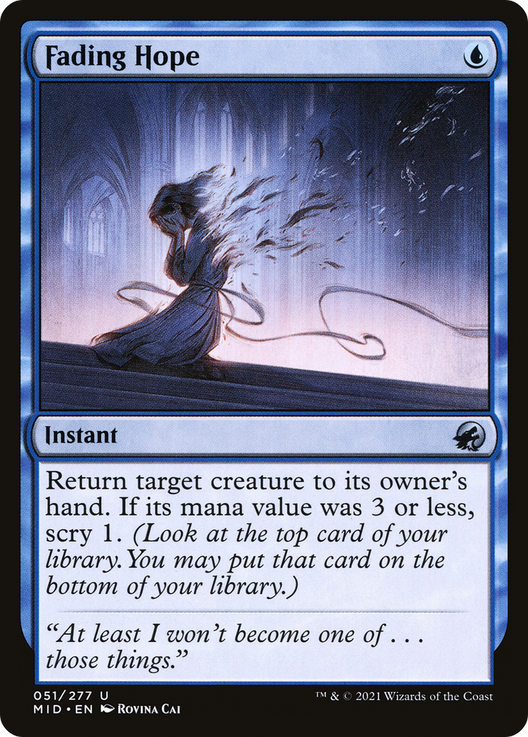 Image of Fading Hope (MID-051) - Innistrad: Midnight Hunt Foil