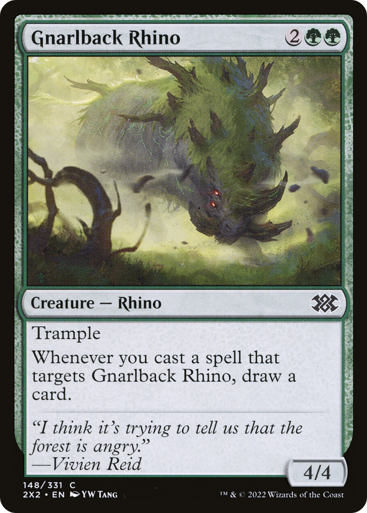 Image of Gnarlback Rhino (2X2-148) - Double Masters 2022