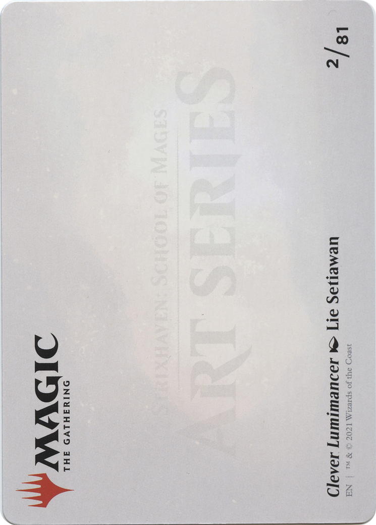 Image of Clever Lumimancer // Clever Lumimancer (ASTX-002) - Strixhaven Art Series (Borderless) Foil