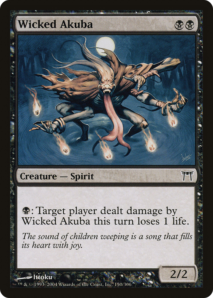 Image of Wicked Akuba (CHK-150) - Champions of Kamigawa