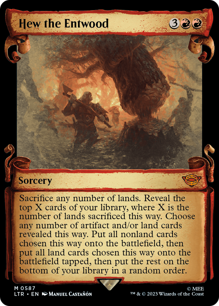 Image of Hew the Entwood (Showcase Scrolls) (LTR-587) - The Lord of the Rings: Tales of Middle-earth: (Showcase) Foil