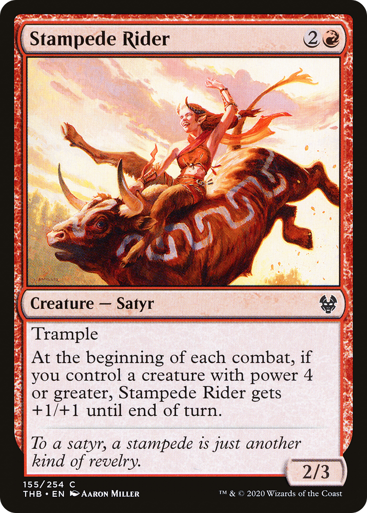 Image of Stampede Rider (THB-155) - Theros Beyond Death Foil