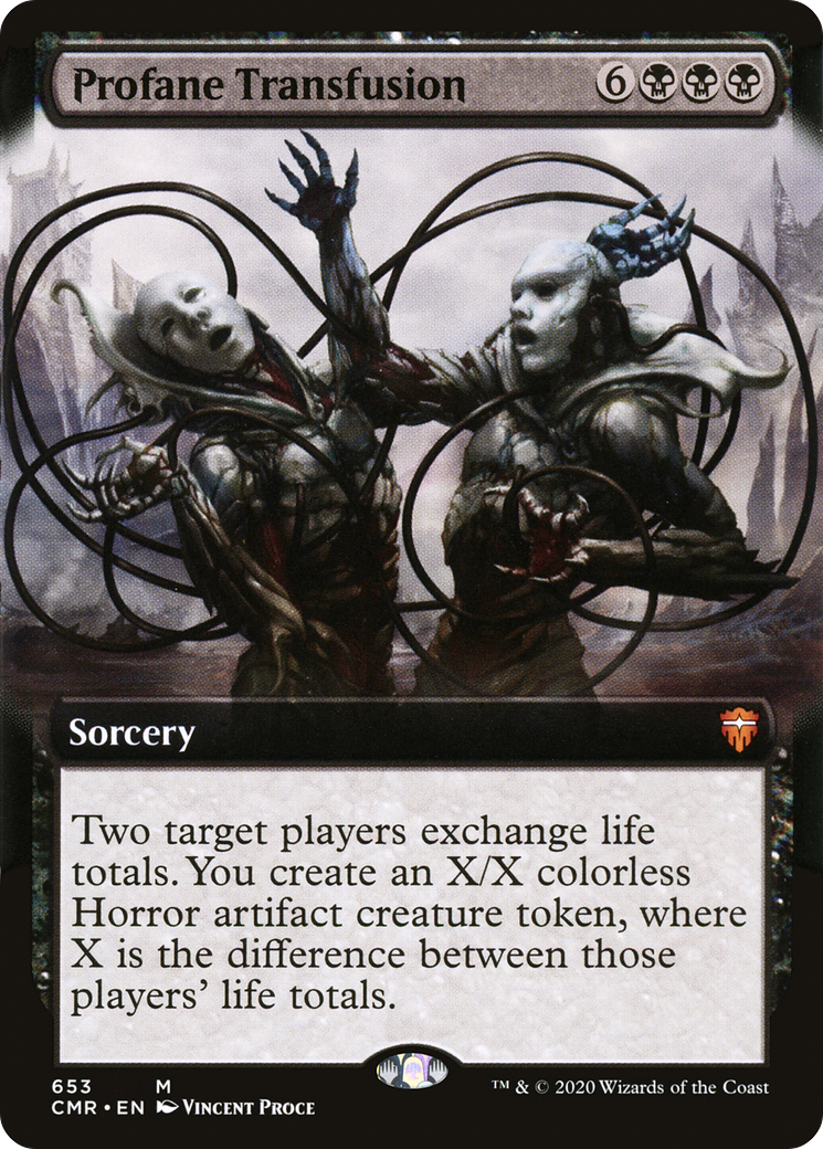 Image of Profane Transfusion (Extended Art) (CMR-653) - Commander Legends: (Extended Art) Foil