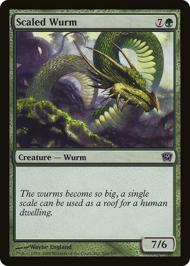 Image of Scaled Wurm (9ED-269★) - 9th Edition Foil