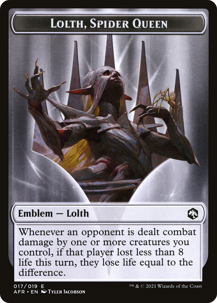 Image of Lolth, Spider Queen Emblem (TAFR-017) - Adventures in the Forgotten Realms Tokens Foil