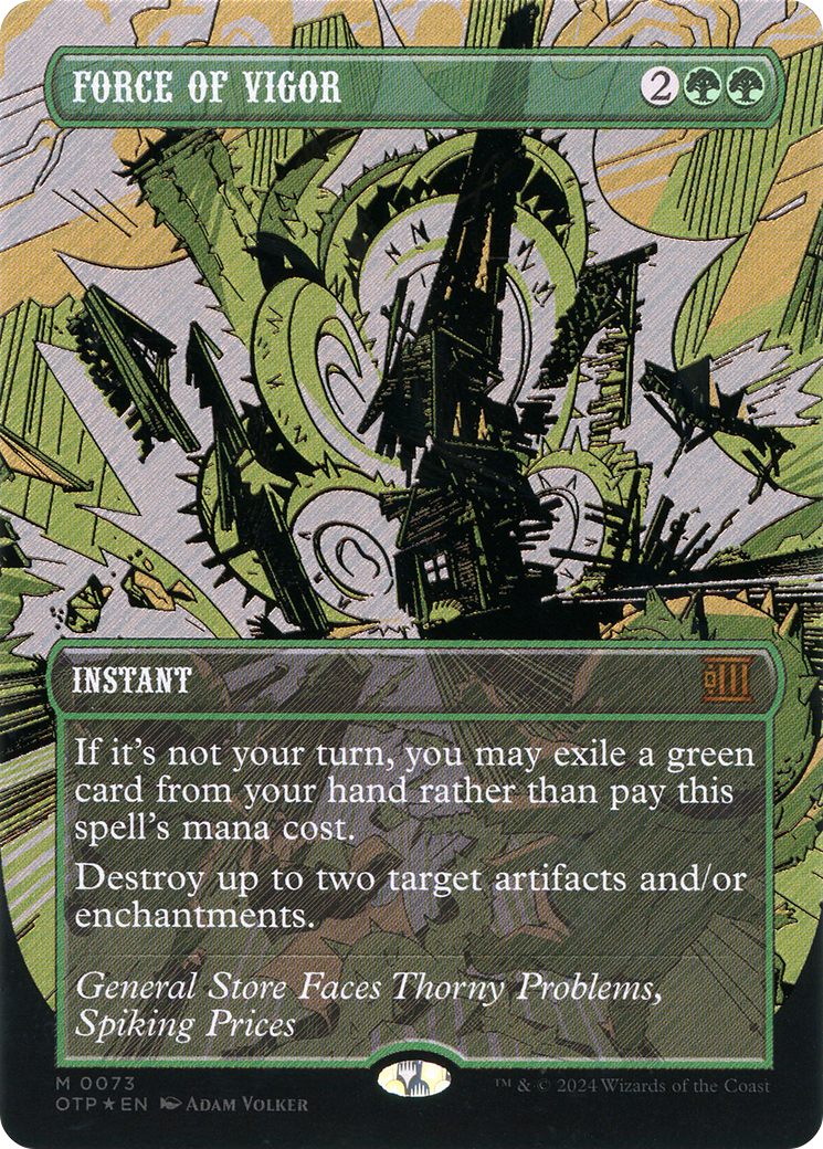 Image of Force of Vigor (Textured Foil) (OTP-073) - Breaking News (Borderless) Foil