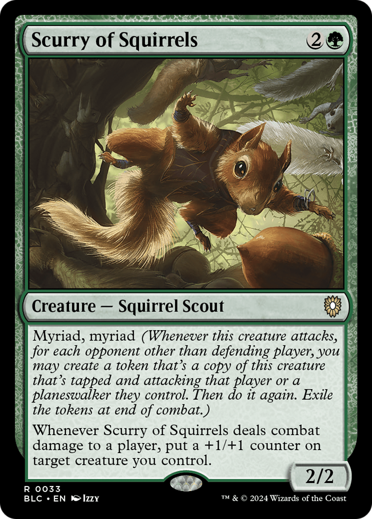 Image of Scurry of Squirrels (BLC-033) - Bloomburrow Commander