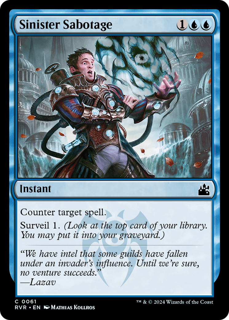 Image of Sinister Sabotage (RVR-061) - Ravnica Remastered