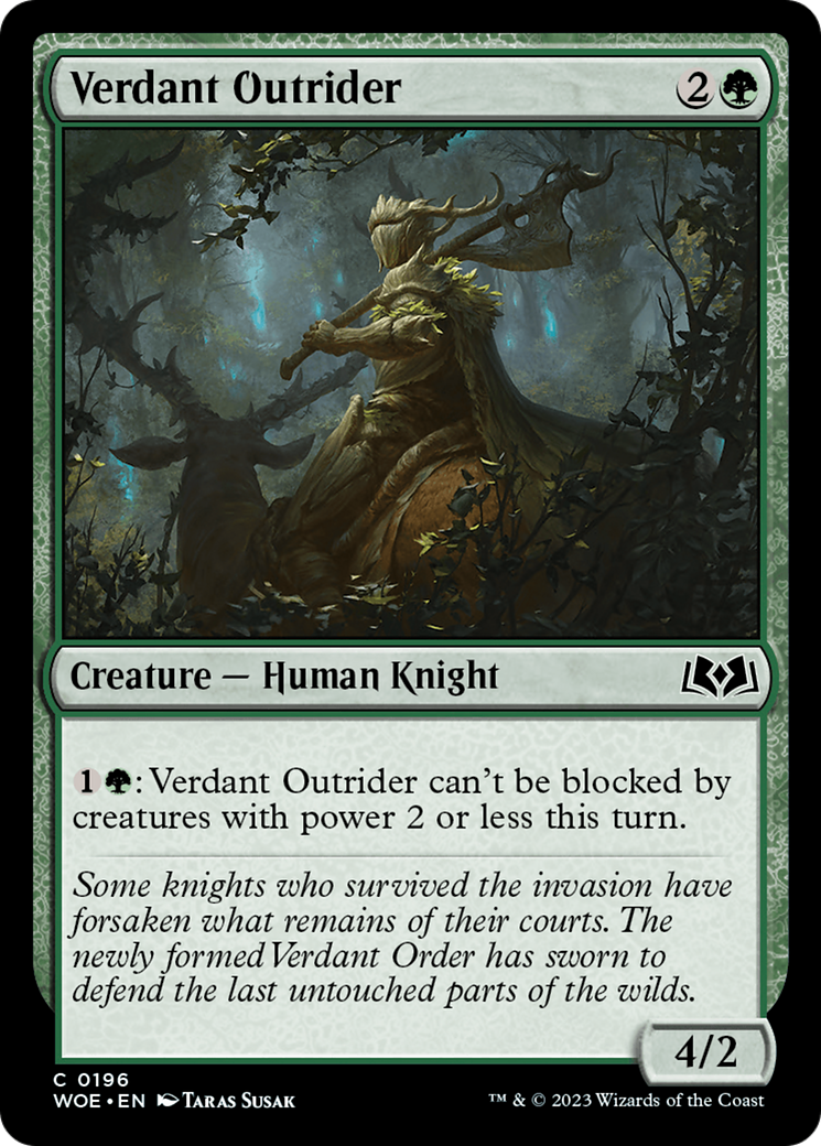 Image of Verdant Outrider (WOE-196) - Wilds of Eldraine Foil