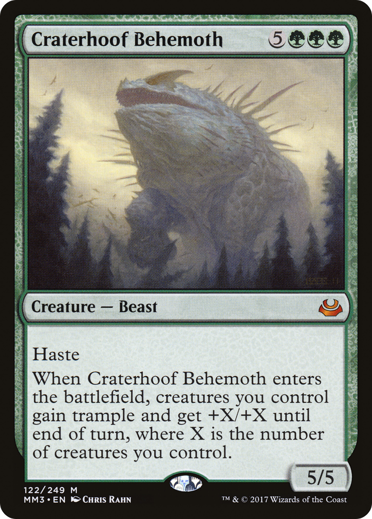 Image of Craterhoof Behemoth (MM3-122) - Modern Masters 2017 Foil