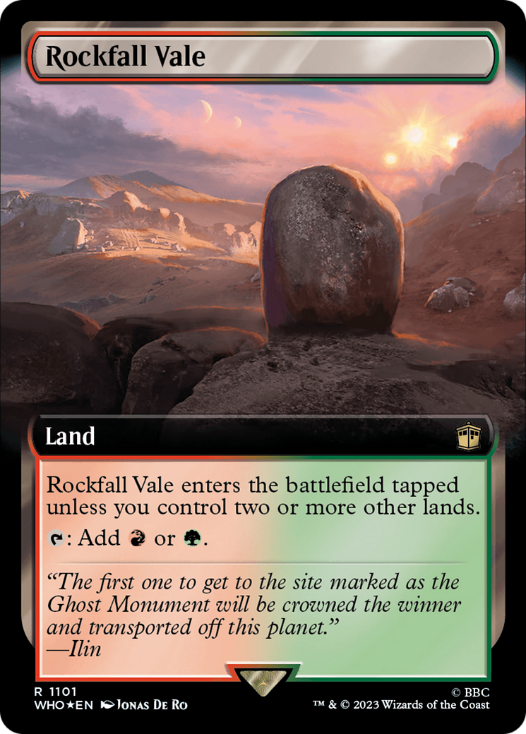 Image of Rockfall Vale (Extended Art) (Surge Foil) (WHO-1101) - Doctor Who: (Extended Art) Foil