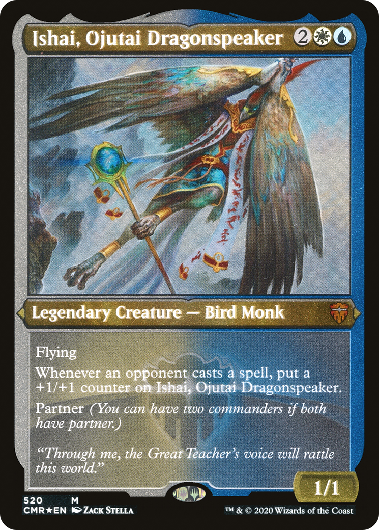 Image of Ishai, Ojutai Dragonspeaker (Foil Etched) (CMR-520) - Commander Legends Foil