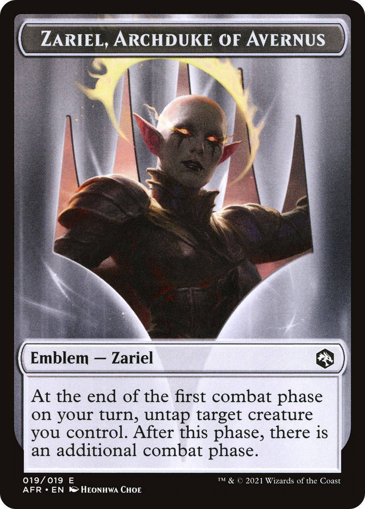 Image of Zariel, Archduke of Avernus Emblem (TAFR-019) - Adventures in the Forgotten Realms Tokens