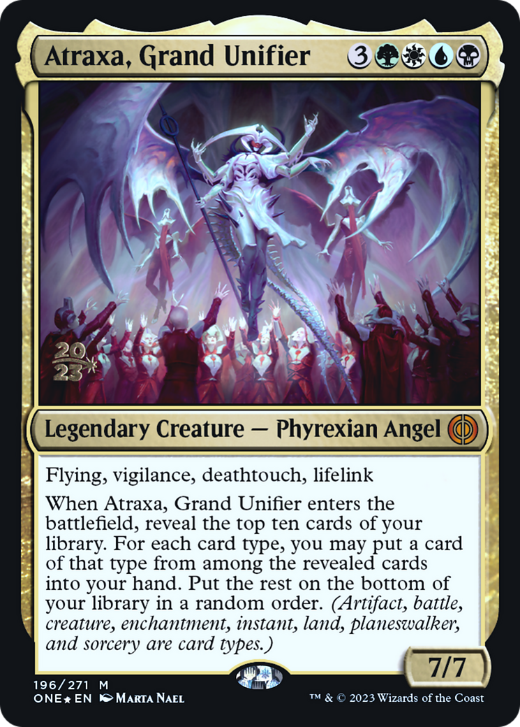 Image of Atraxa, Grand Unifier (PRE-196) - Phyrexia: All Will Be One Promos Foil
