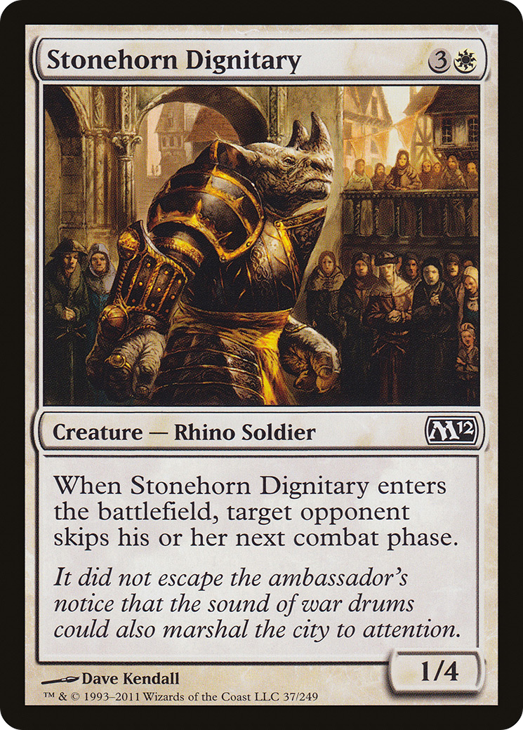 Image of Stonehorn Dignitary (M12-037) - Magic 2012 Foil